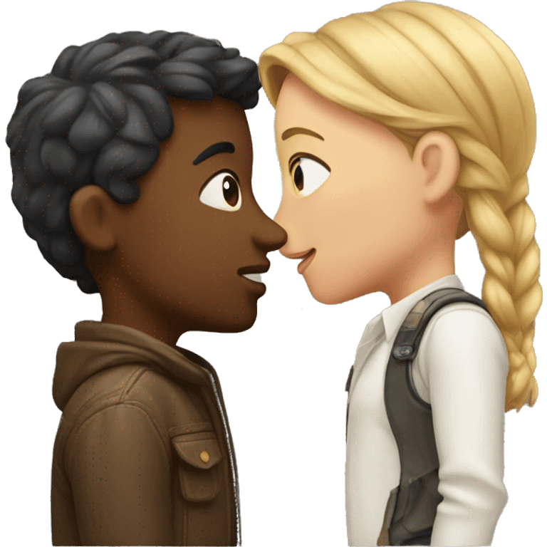 Kiss man and girl emoji