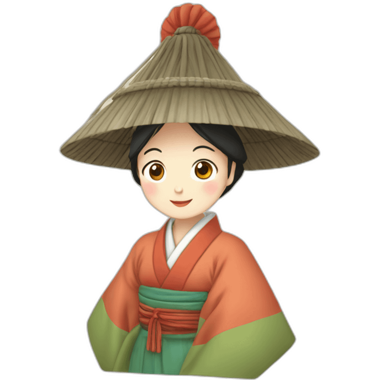 scarf-girl-in-the-heian-era-with-a-hat emoji