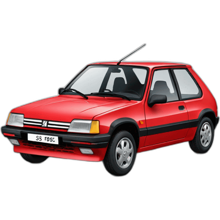 Peugeot 205 rouge emoji