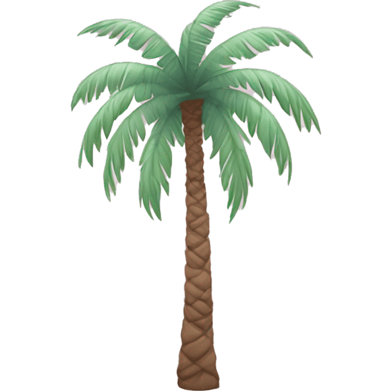 Pastel pink round palm tree emoji