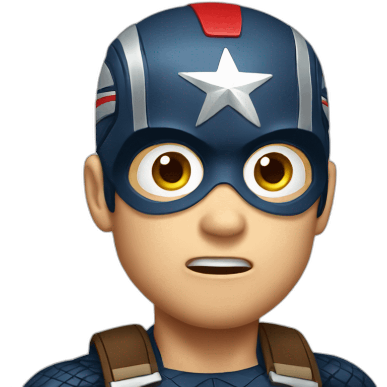 Captain america surprised emoji