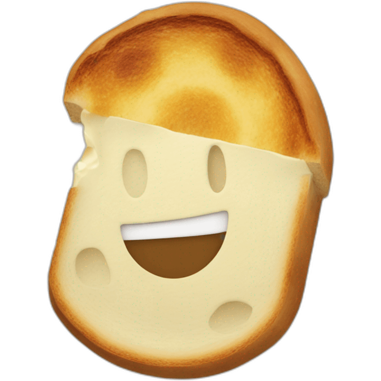 Chat sur une tartine emoji