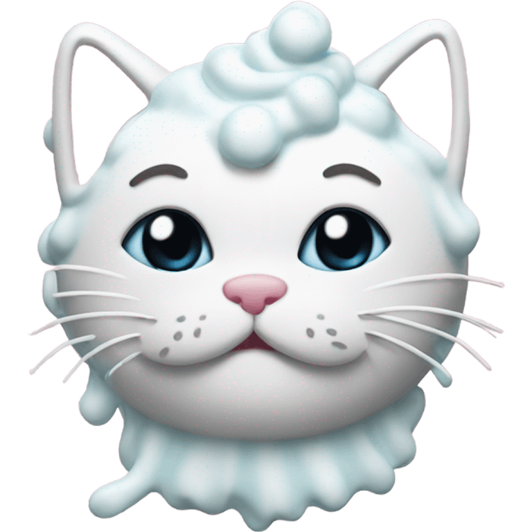 Kitty covered in frosting  emoji