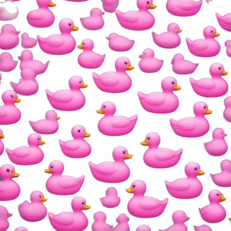 Single pink rubber duck emoji