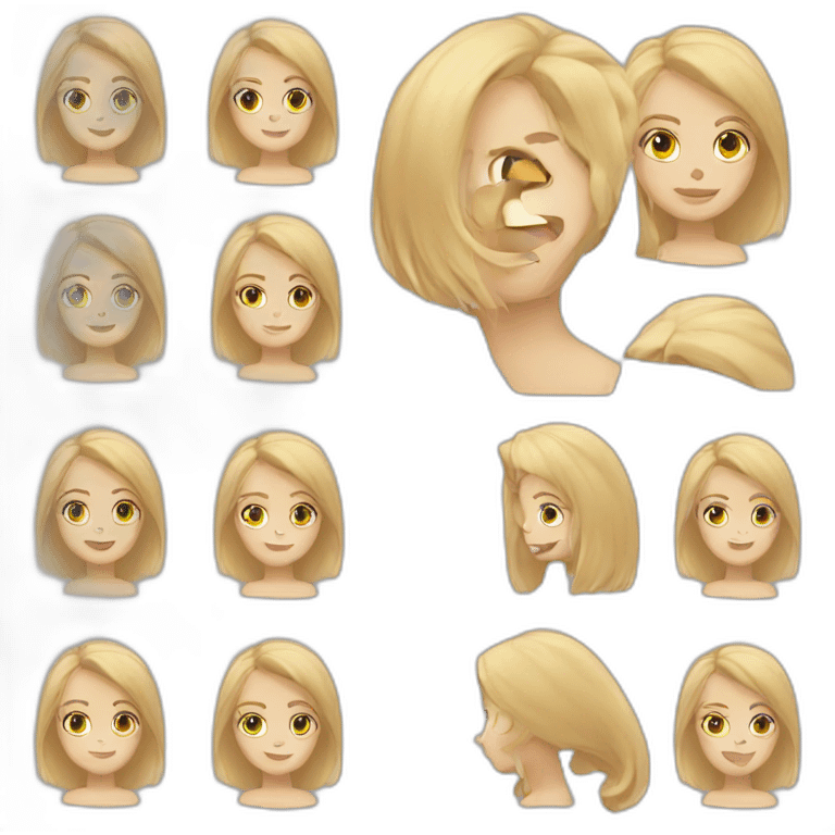 Women with blonde hair emoji