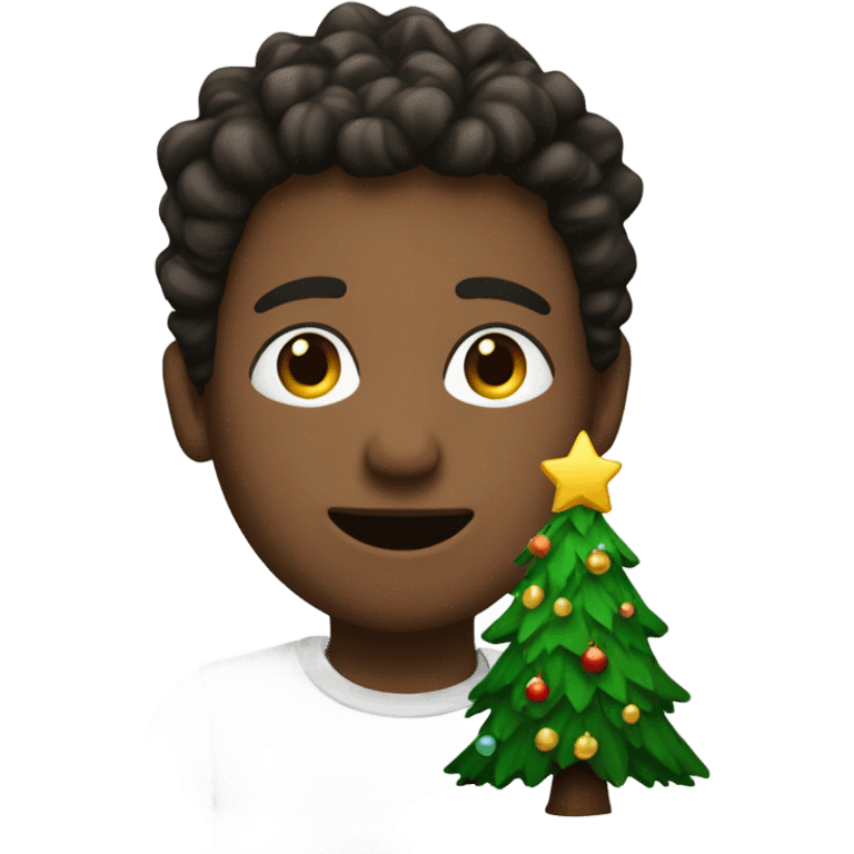 Me with a christmas tree emoji