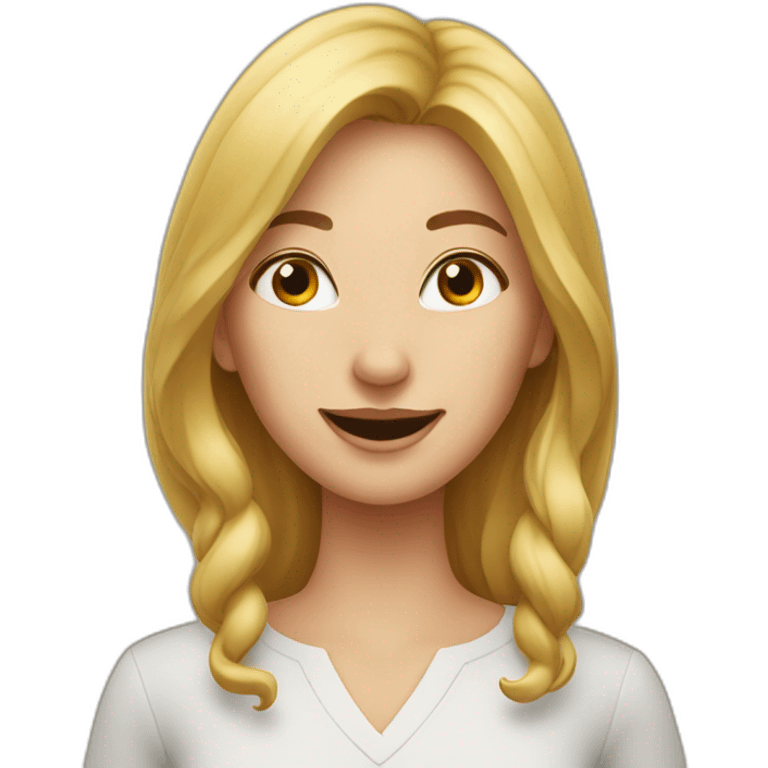 Une femme au dent de lapin  emoji