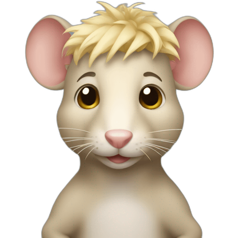 Rat with blond hair emoji