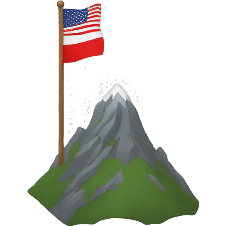 moutaintop with flag emoji