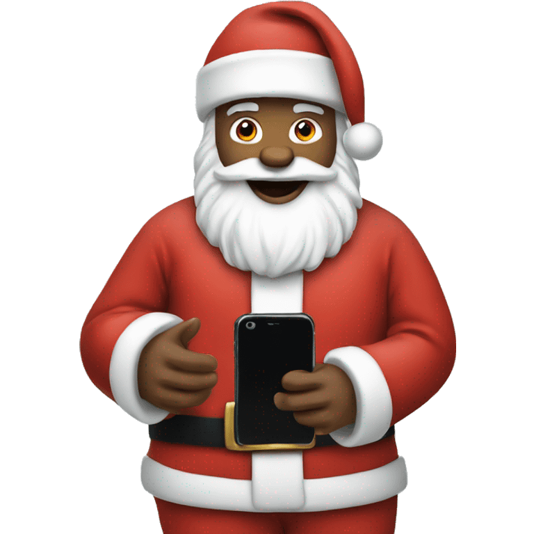 Santa with iPhone  emoji