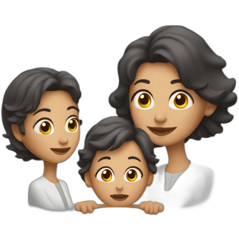 Mamá con dos nilos emoji