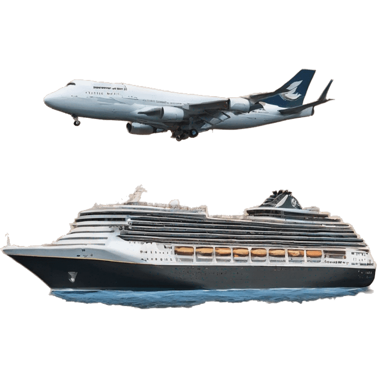 a flying cruise ship emoji