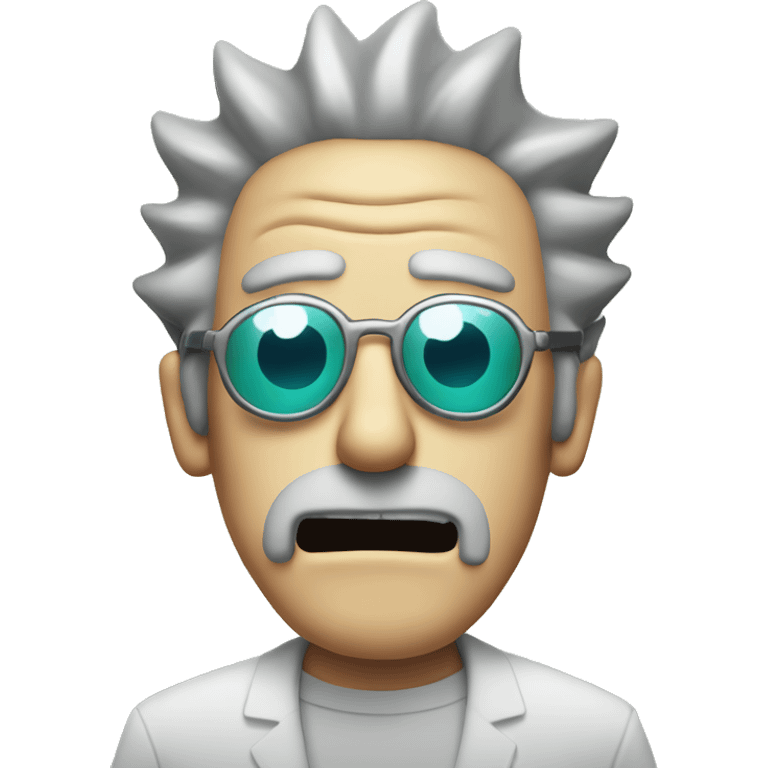 rick from rick and morty with sunglasses emoji