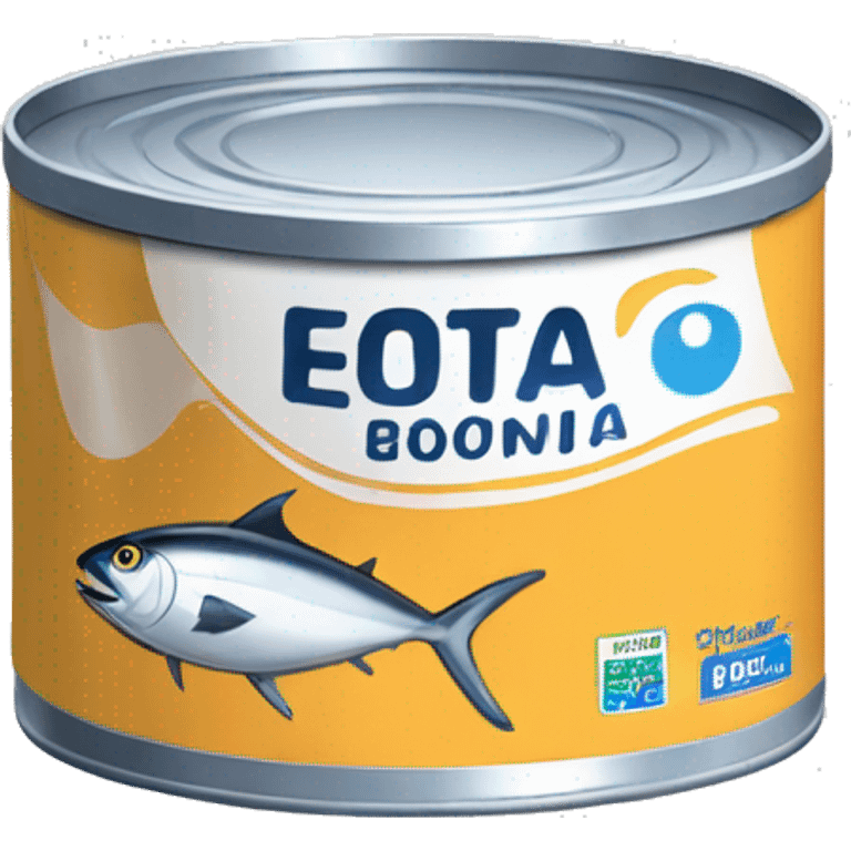  can of tuna is a compact, cylindrical container designed to preserve and store tuna fish. emoji