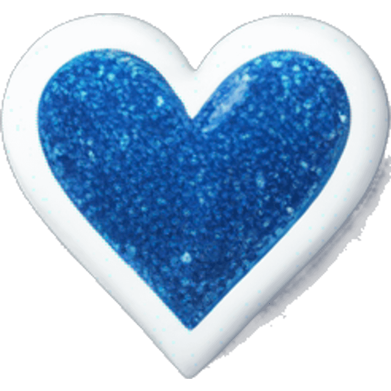 Heart deep blue with sparkles in white emoji