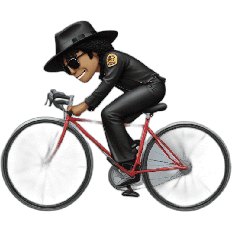 Micheal jackson qui conduit un velo emoji