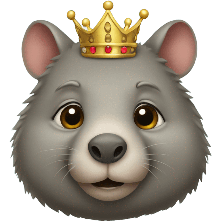 Wombat with crown emoji