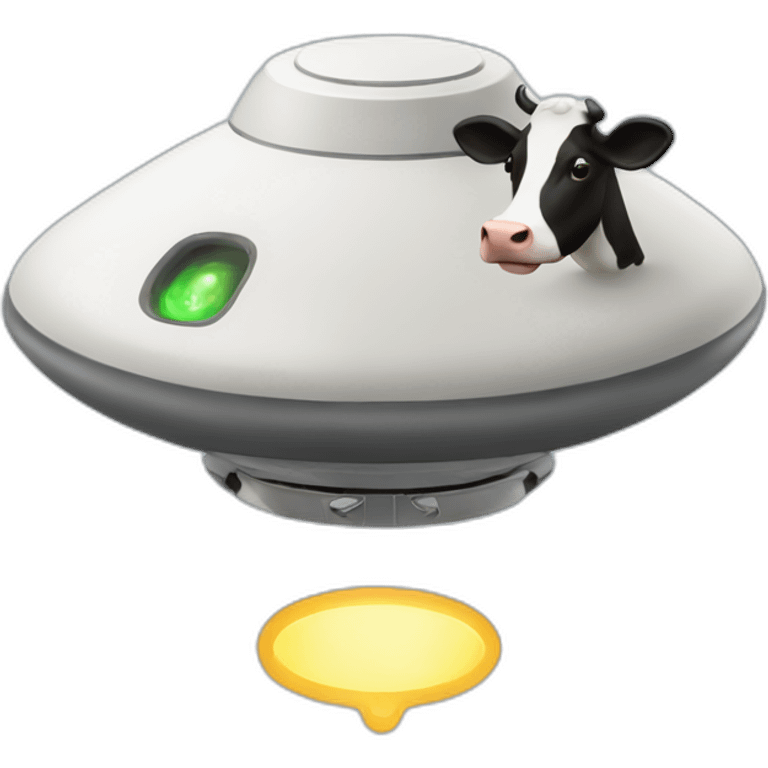 Ufo absorbing cow emoji