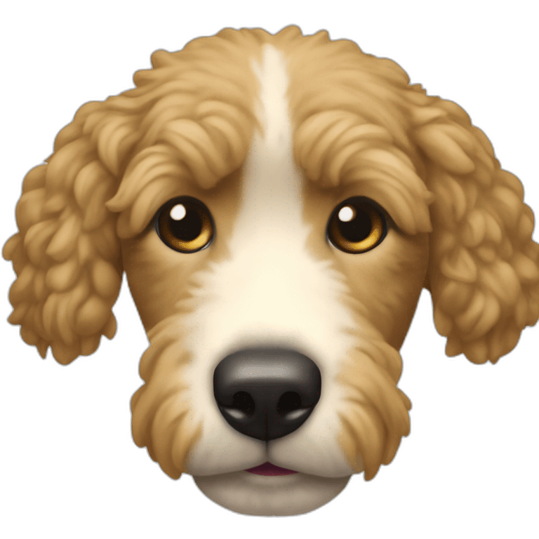 Un caniche qui mange un concombre emoji