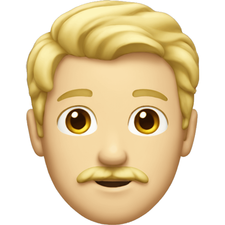 blonde guy with mustache no beard emoji