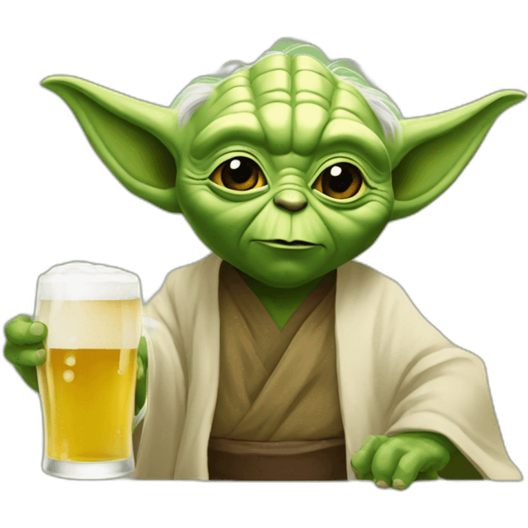 Yoda-drink-beer emoji