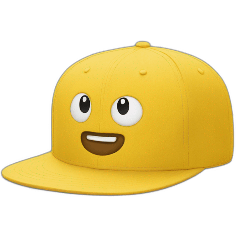 Yellow snapback cap emoji