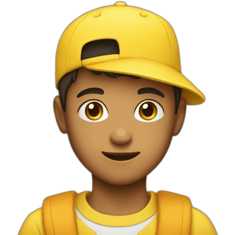 Boy wearing Yellow cap emoji