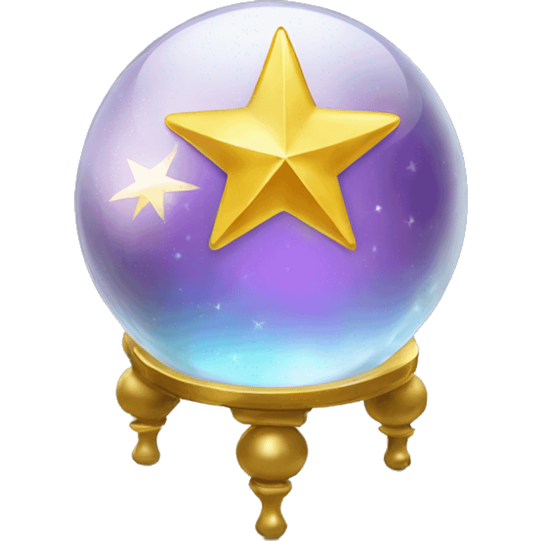 Crystal ball with a golden star emoji