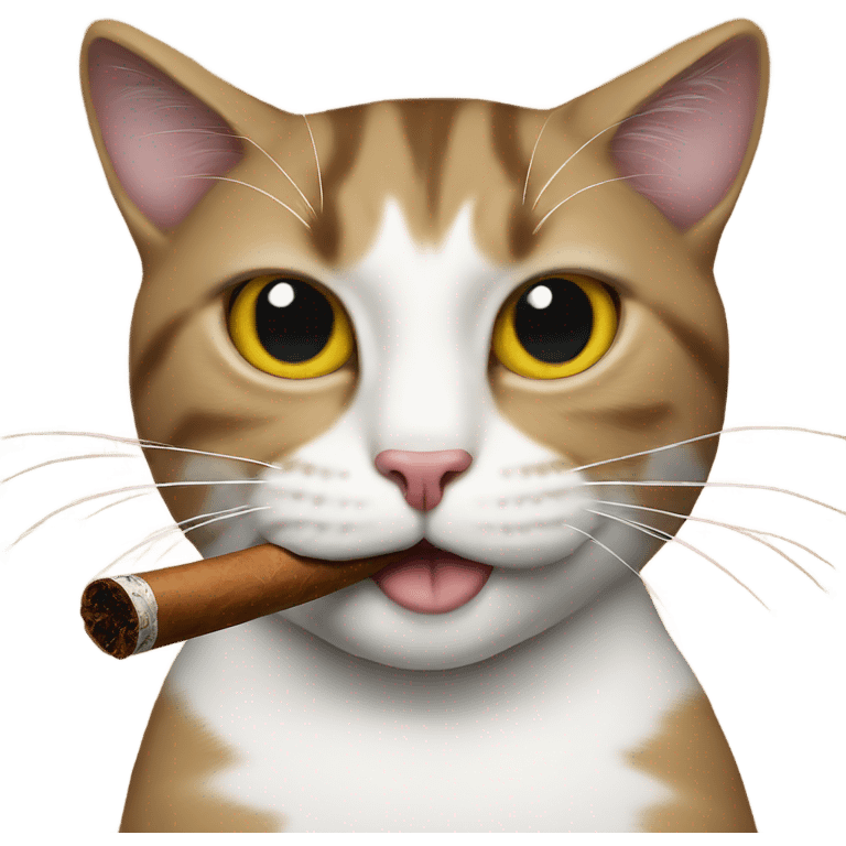 Cat smoking a cigar  emoji