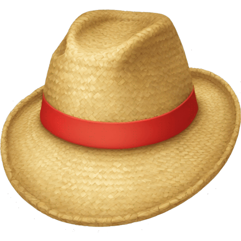 Straw hat with red strip emoji