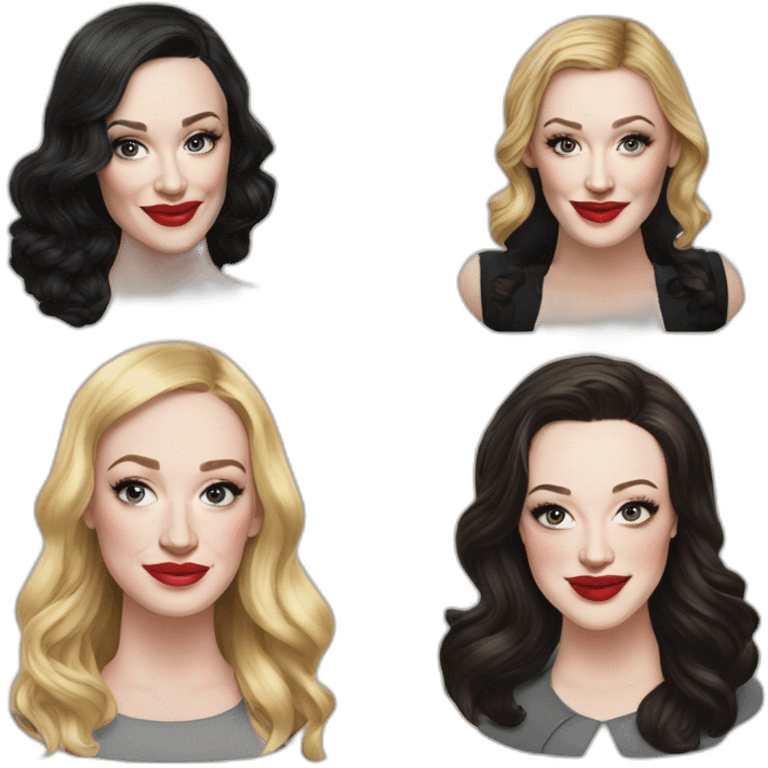 Beth behrs and Kat dennings emoji