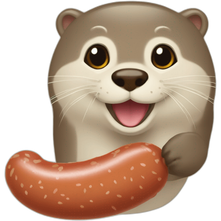 Loutre sur un saucisson emoji