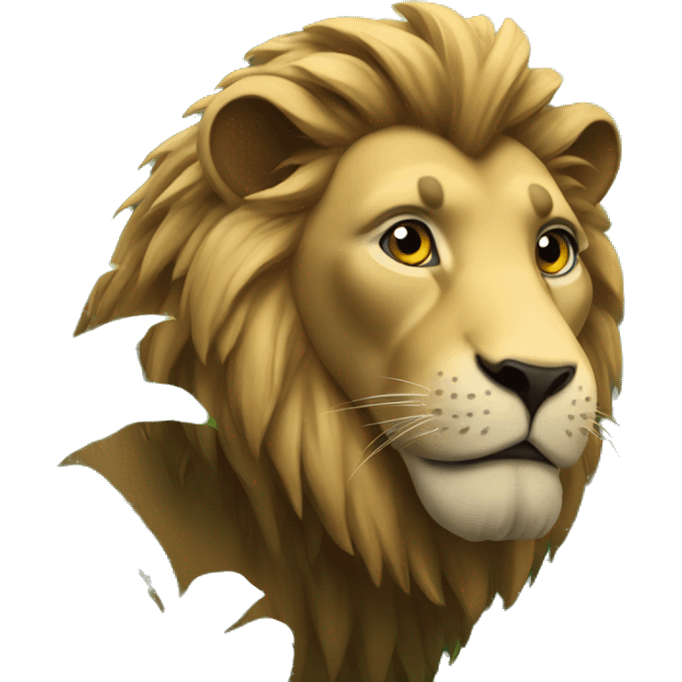 lion in the jungle emoji