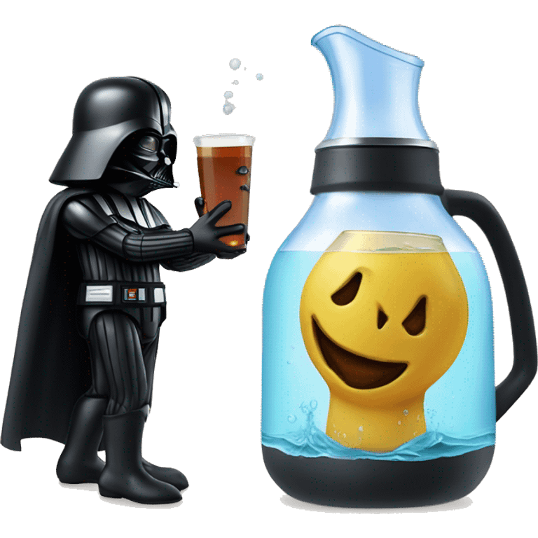 darth vader filling up a britta jug from the sea emoji