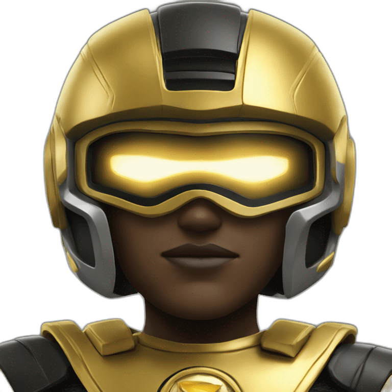 power ranger gold blacm emoji