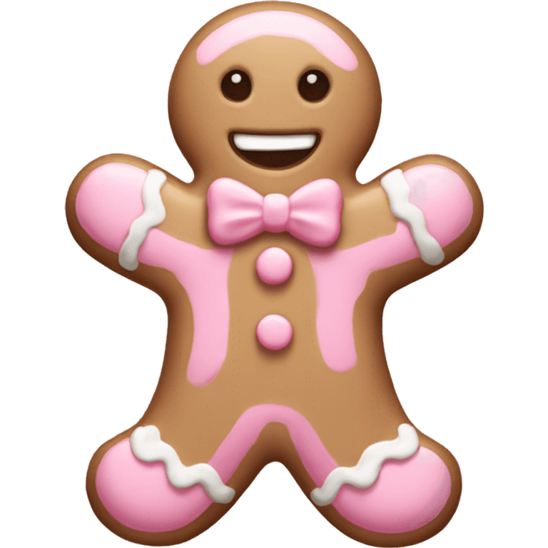 Light pink gingerbread man emoji