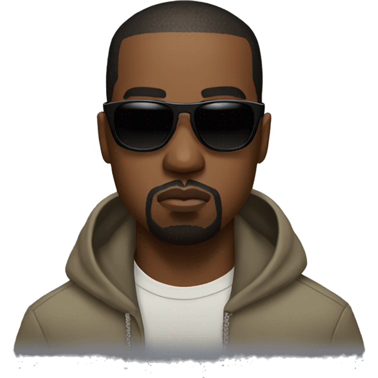 Kanye West with sunglasses emoji