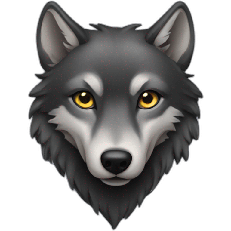 WOLF BLACK LOVE HEART emoji