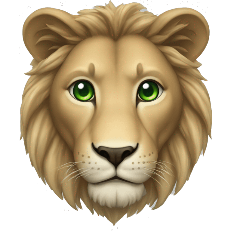 LION AVEC LES YEUX VERT emoji