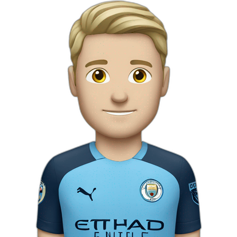 White Man wearing Manchester city kit emoji