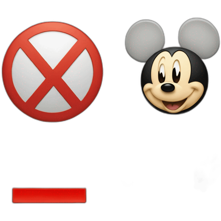 Mickey Mouse not allowed near children emoji