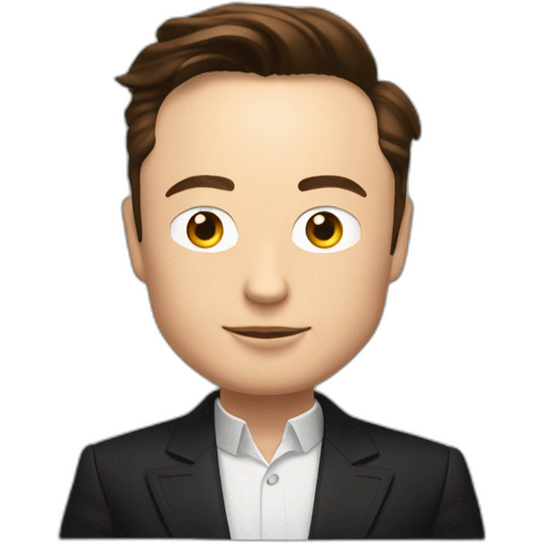 Elon musk in a Tesla emoji