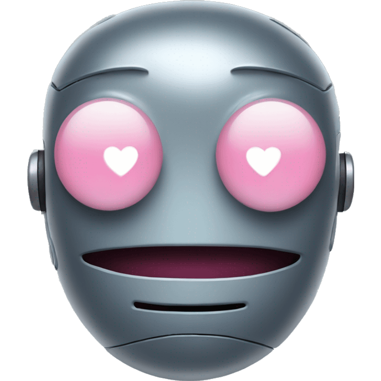 Robot head with heart eyes emoji