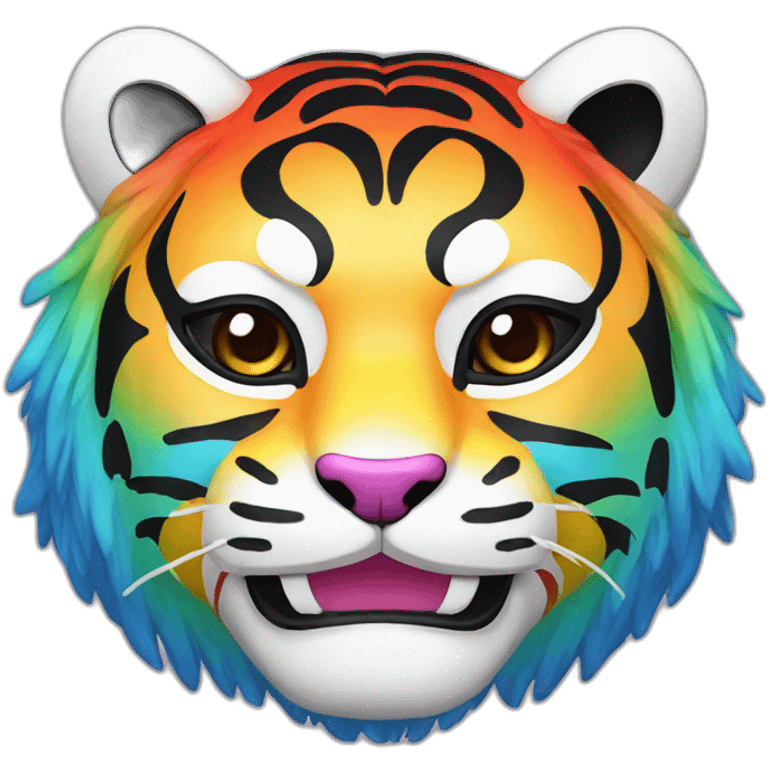 rainbow tiger Japanese mask emoji