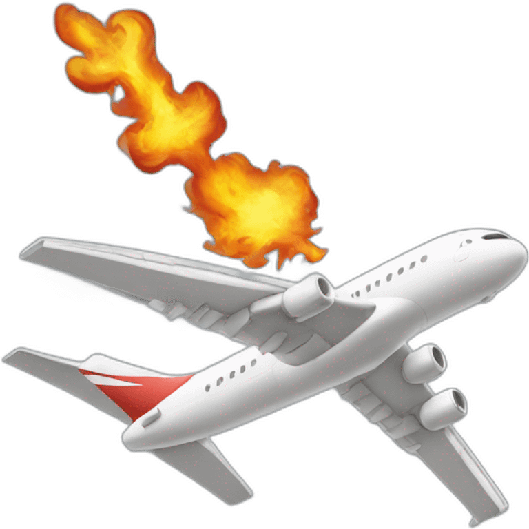 Aeroplane wuth fire emoji