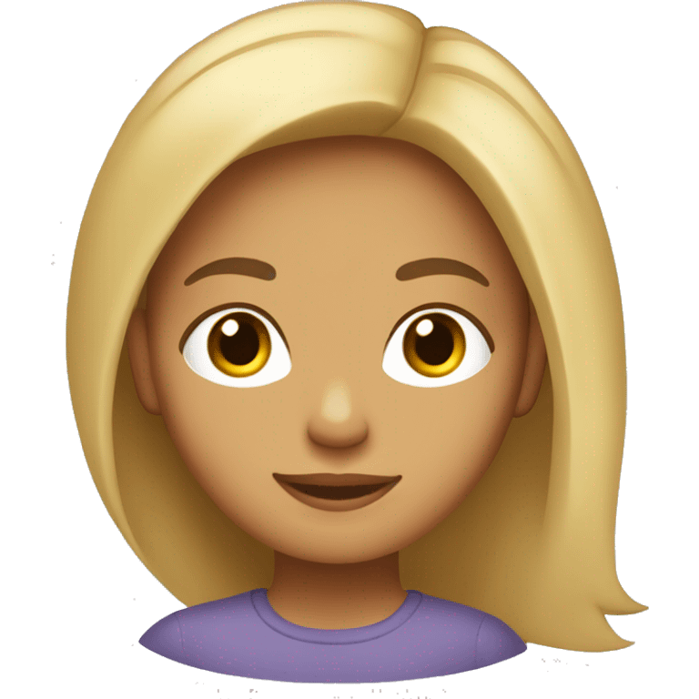 CHICA JOVEN DE PELO CASTAÑO CLARO  emoji