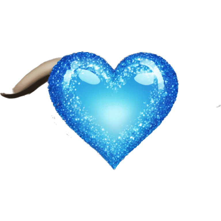 Blue sparkling heart  emoji