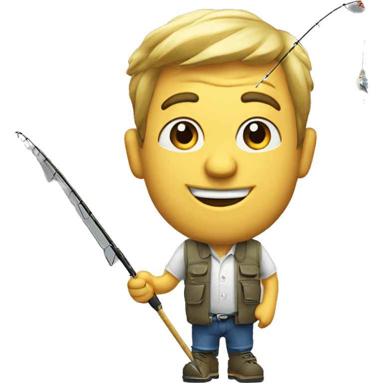 The guy from the commercial with a dollar on fishing rod emoji