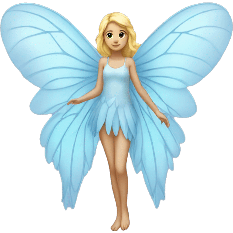 light blue fairy wings emoji