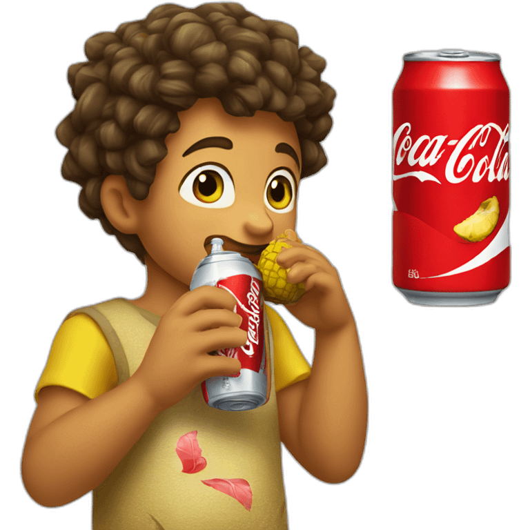 Taras Ananas boy drinks coca cola  emoji